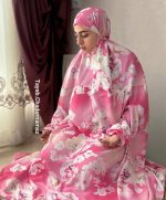 چادرنماز آستین دار طرح ماهگل